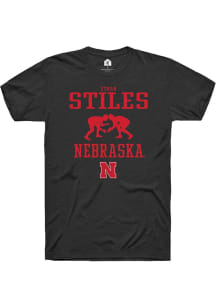 Ethan Stiles Black Nebraska Cornhuskers NIL Sport Icon Short Sleeve T Shirt