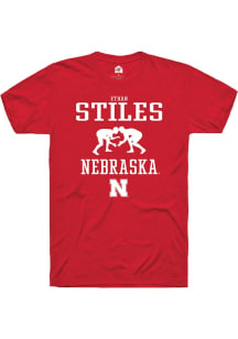 Ethan Stiles Red Nebraska Cornhuskers NIL Sport Icon Short Sleeve T Shirt