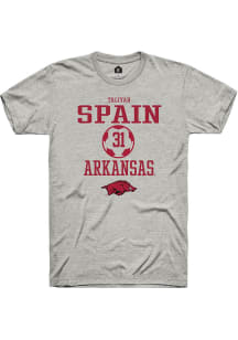 Taliyah Spain  Arkansas Razorbacks Ash Rally NIL Sport Icon Short Sleeve T Shirt