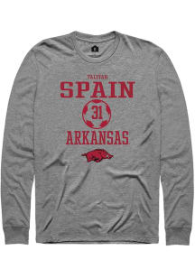 Taliyah Spain  Arkansas Razorbacks Graphite Rally NIL Sport Icon Long Sleeve T Shirt