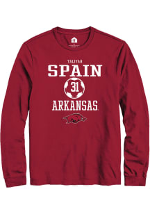 Taliyah Spain  Arkansas Razorbacks Red Rally NIL Sport Icon Long Sleeve T Shirt