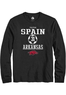 Taliyah Spain  Arkansas Razorbacks Black Rally NIL Sport Icon Long Sleeve T Shirt