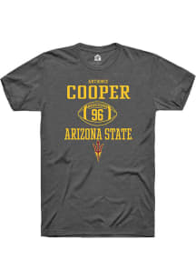 Anthonie Cooper  Arizona State Sun Devils Dark Grey Rally NIL Sport Icon Short Sleeve T Shirt