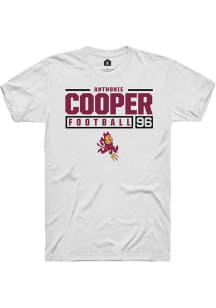 Anthonie Cooper  Arizona State Sun Devils White Rally NIL Stacked Box Short Sleeve T Shirt