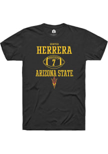 Hunter Herrera  Arizona State Sun Devils Black Rally NIL Sport Icon Short Sleeve T Shirt
