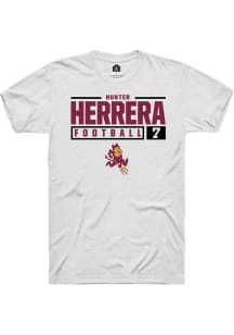 Hunter Herrera  Arizona State Sun Devils White Rally NIL Stacked Box Short Sleeve T Shirt