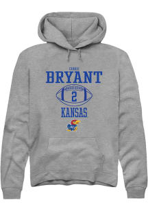 Cobee Bryant  Rally Kansas Jayhawks Mens Grey NIL Sport Icon Long Sleeve Hoodie