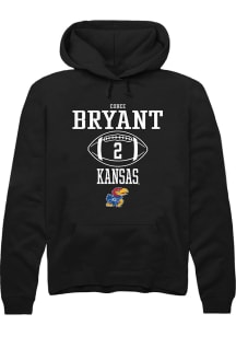 Cobee Bryant  Rally Kansas Jayhawks Mens Black NIL Sport Icon Long Sleeve Hoodie