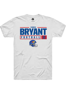 Cobee Bryant  Kansas Jayhawks White Rally NIL Stacked Box Short Sleeve T Shirt