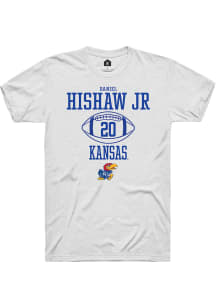 Daniel Hishaw Jr  Kansas Jayhawks White Rally NIL Sport Icon Short Sleeve T Shirt