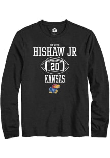 Daniel Hishaw Jr  Kansas Jayhawks Black Rally NIL Sport Icon Long Sleeve T Shirt