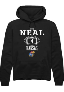 Devin Neal  Rally Kansas Jayhawks Mens Black NIL Sport Icon Long Sleeve Hoodie