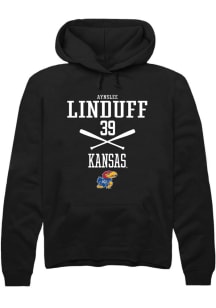 Aynslee Linduff  Rally Kansas Jayhawks Mens Black NIL Sport Icon Long Sleeve Hoodie