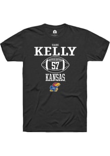 Hank Kelly  Kansas Jayhawks Black Rally NIL Sport Icon Short Sleeve T Shirt