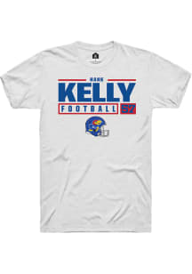 Hank Kelly  Kansas Jayhawks White Rally NIL Stacked Box Short Sleeve T Shirt