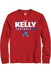 Hank Kelly  Kansas Jayhawks Red Rally NIL Stacked Box Long Sleeve T Shirt