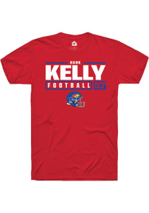 Hank Kelly  Kansas Jayhawks Red Rally NIL Stacked Box Short Sleeve T Shirt