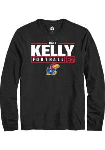 Hank Kelly  Kansas Jayhawks Black Rally NIL Stacked Box Long Sleeve T Shirt