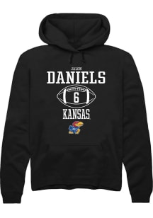 Jalon Daniels  Rally Kansas Jayhawks Mens Black NIL Sport Icon Long Sleeve Hoodie