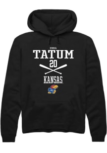 Emma Tatum  Rally Kansas Jayhawks Mens Black NIL Sport Icon Long Sleeve Hoodie