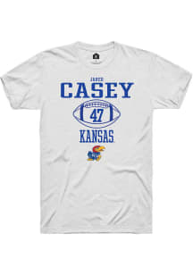 Jared Casey  Kansas Jayhawks White Rally NIL Sport Icon Short Sleeve T Shirt