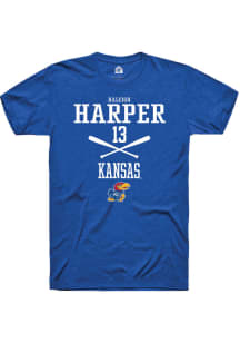 Haleigh Harper  Kansas Jayhawks Blue Rally NIL Sport Icon Short Sleeve T Shirt