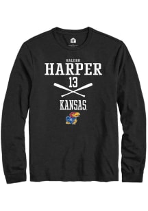 Haleigh Harper  Kansas Jayhawks Black Rally NIL Sport Icon Long Sleeve T Shirt