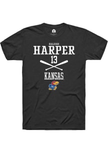 Haleigh Harper  Kansas Jayhawks Black Rally NIL Sport Icon Short Sleeve T Shirt