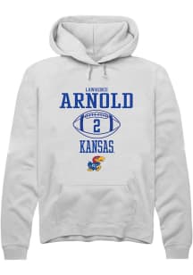 Lawrence Arnold  Rally Kansas Jayhawks Mens White NIL Sport Icon Long Sleeve Hoodie