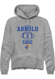 Lawrence Arnold  Rally Kansas Jayhawks Mens Graphite NIL Sport Icon Long Sleeve Hoodie