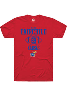 Mason Fairchild  Kansas Jayhawks Red Rally NIL Sport Icon Short Sleeve T Shirt