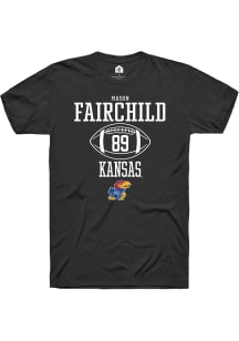 Mason Fairchild  Kansas Jayhawks Black Rally NIL Sport Icon Short Sleeve T Shirt