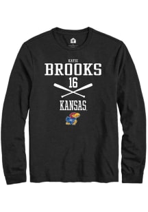Katie Brooks  Kansas Jayhawks Black Rally NIL Sport Icon Long Sleeve T Shirt