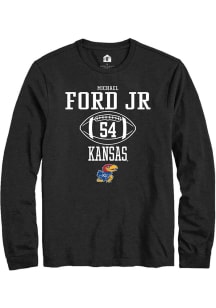 Michael Ford Jr.  Kansas Jayhawks Black Rally NIL Sport Icon Long Sleeve T Shirt