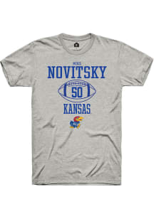 Mike Novitsky  Kansas Jayhawks Ash Rally NIL Sport Icon Short Sleeve T Shirt
