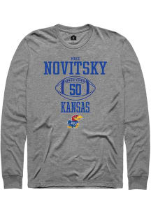 Mike Novitsky  Kansas Jayhawks Grey Rally NIL Sport Icon Long Sleeve T Shirt