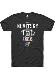Mike Novitsky  Kansas Jayhawks Black Rally NIL Sport Icon Short Sleeve T Shirt