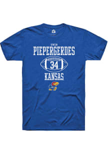 Owen Piepergerdes  Kansas Jayhawks Blue Rally NIL Sport Icon Short Sleeve T Shirt