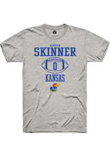Quentin Skinner  Kansas Jayhawks Ash Rally NIL Sport Icon Short Sleeve T Shirt