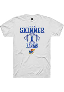 Quentin Skinner  Kansas Jayhawks White Rally NIL Sport Icon Short Sleeve T Shirt