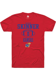 Quentin Skinner  Kansas Jayhawks Red Rally NIL Sport Icon Short Sleeve T Shirt