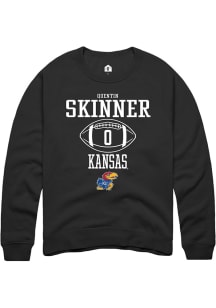 Quentin Skinner  Rally Kansas Jayhawks Mens Black NIL Sport Icon Long Sleeve Crew Sweatshirt