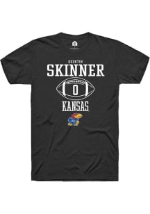 Quentin Skinner  Kansas Jayhawks Black Rally NIL Sport Icon Short Sleeve T Shirt