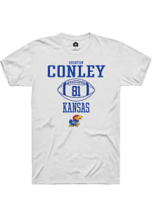 Quinton Conley  Kansas Jayhawks White Rally NIL Sport Icon Short Sleeve T Shirt
