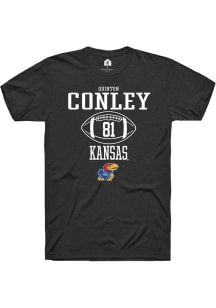 Quinton Conley  Kansas Jayhawks Black Rally NIL Sport Icon Short Sleeve T Shirt