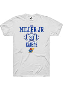 Rich Miller  Kansas Jayhawks White Rally NIL Sport Icon Short Sleeve T Shirt