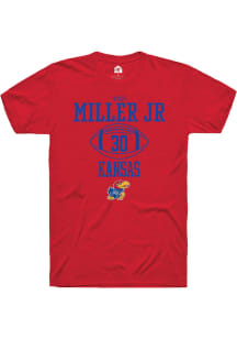 Rich Miller  Kansas Jayhawks Red Rally NIL Sport Icon Short Sleeve T Shirt