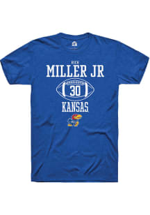 Rich Miller  Kansas Jayhawks Blue Rally NIL Sport Icon Short Sleeve T Shirt