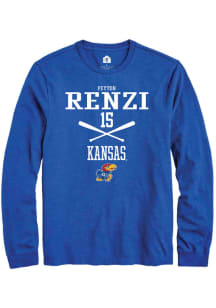 Peyton Renzi  Kansas Jayhawks Blue Rally NIL Sport Icon Long Sleeve T Shirt