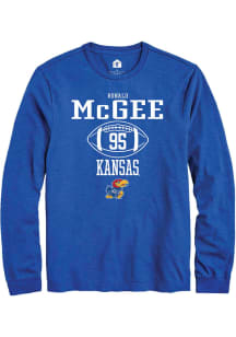 Ronald McGee  Kansas Jayhawks Blue Rally NIL Sport Icon Long Sleeve T Shirt